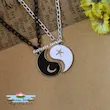 گردنبند دوستی یین یانگ طرح ماه و ستاره