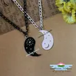 گردنبند دوستی یین یانگ طرح خورشید و ماه