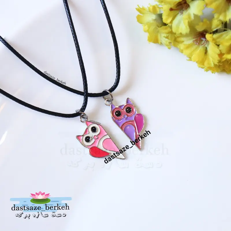 گردنبند دوستی طرح جغد