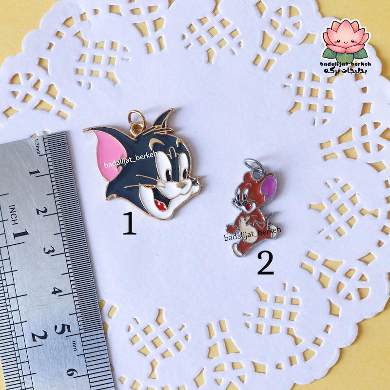 پلاک تام و جری با حلقه استیل 