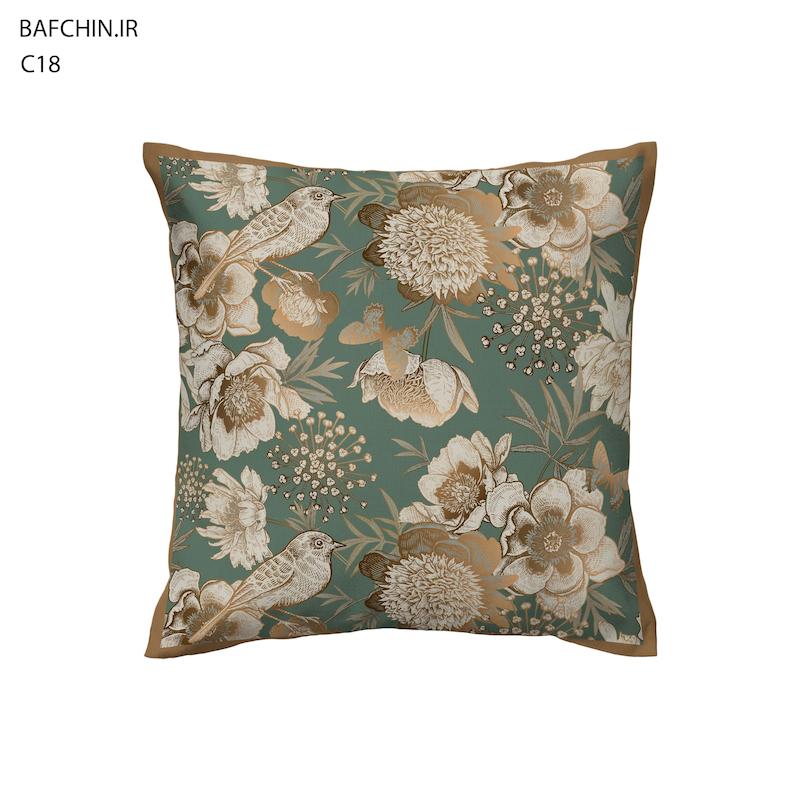 کوسن طرح گل و پرنده -18C
