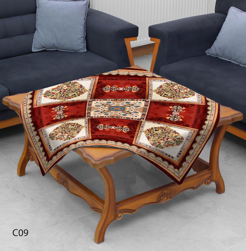 ومیزی طرح مدرن با نقش هندسی و رنگ‌های ملایم مدل C09