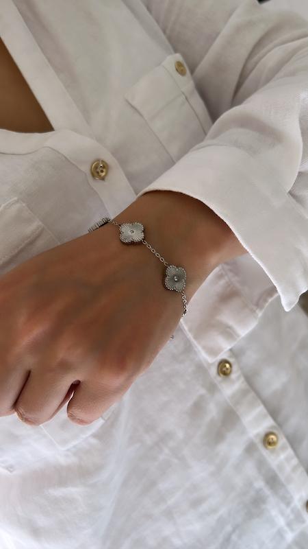 دستبند تمام سیلور ونکلیف استیل 