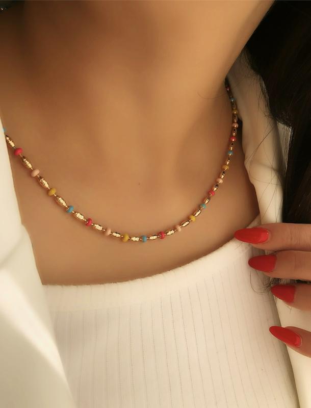 زنجیر مولتی کالر تم آبی زرد ژوپینگ 