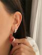 گوشواره حلقه ای سفید ژوپینگ 