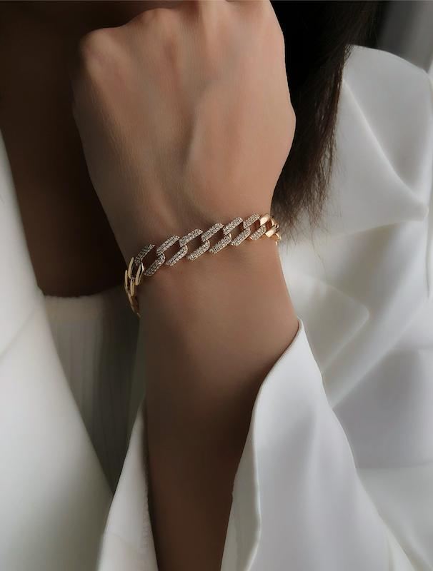 دستبند کارتیه ژاپنی نگیندار ژوپینگ‌