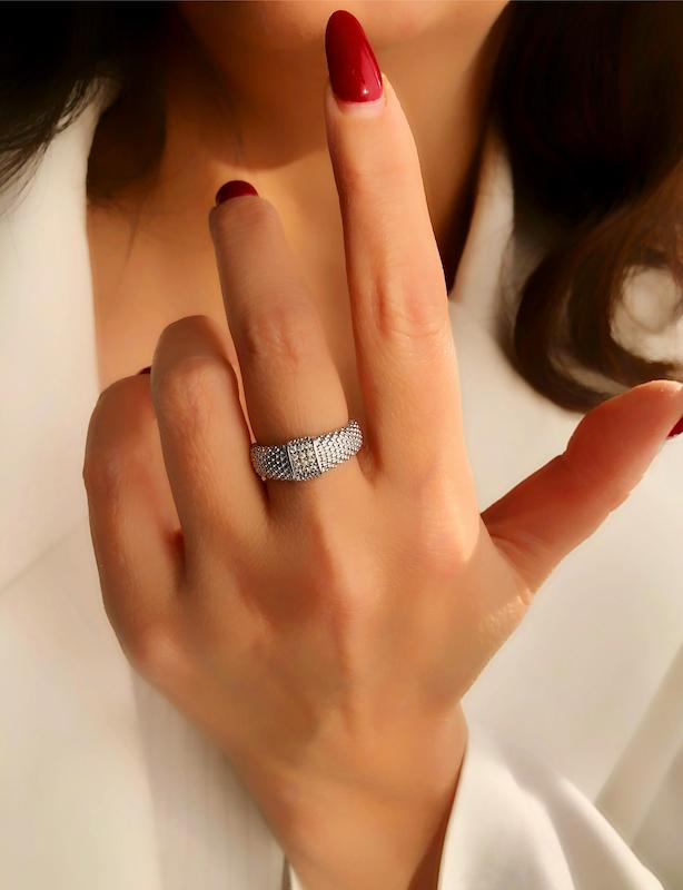 انگشتر حصیری شیکونا سیلور ژوپینگ‌