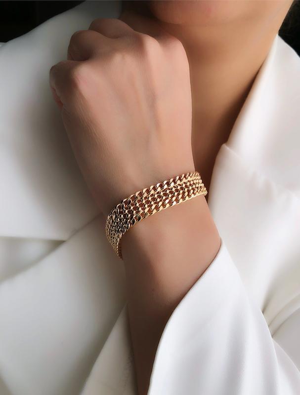 دستبند چند رج بافت ژوپینگ‌