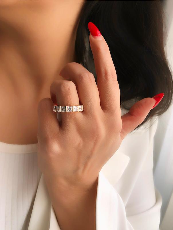 انگشتر طرح جواهر ژوپینگ‌