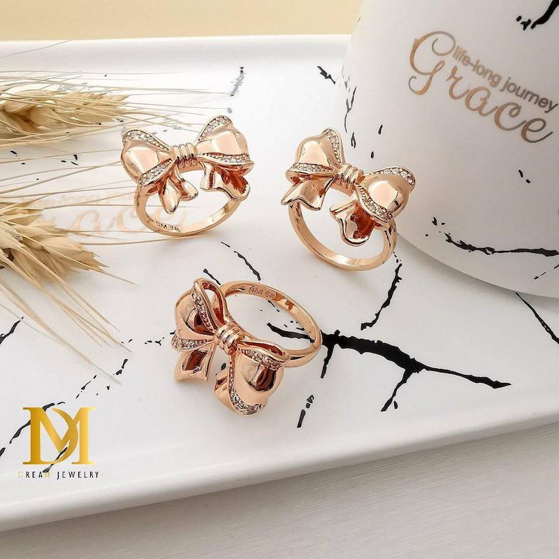 انگشتر پاپیون آیینه ای 