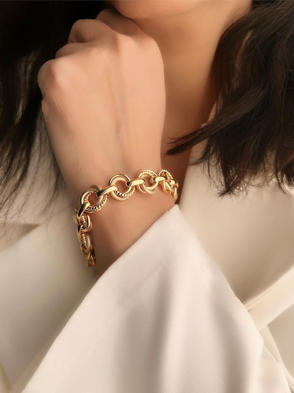 دستبند پهن آیینه ای حلقه ای ژوکا