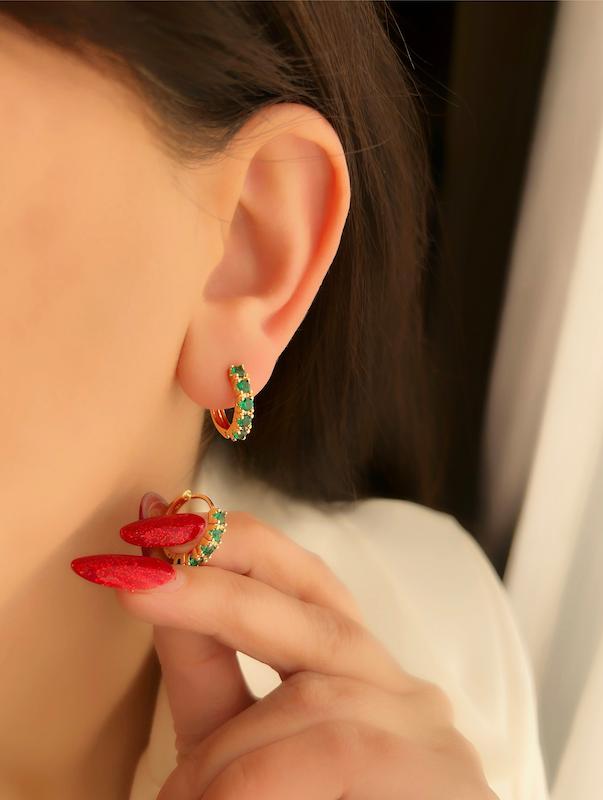 گوشواره زمردی