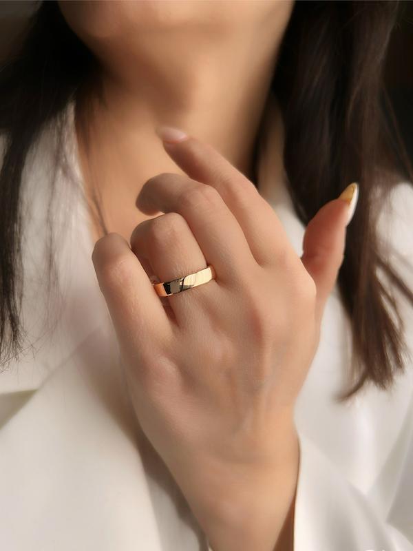 انگشتر حلقه آیینه ای(مربعی) ژوپینگ‌