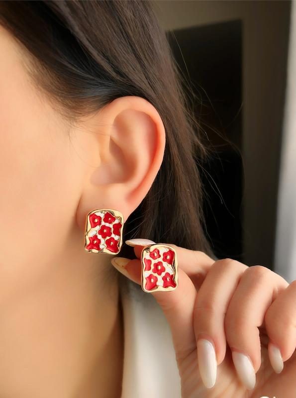 گوشواره مستطیلی رزا