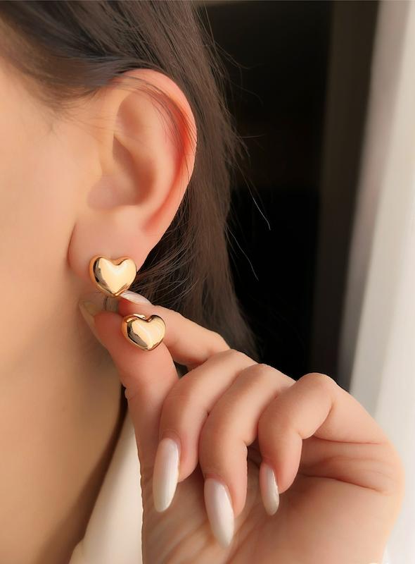 گوشواره آیینه ای قلبی