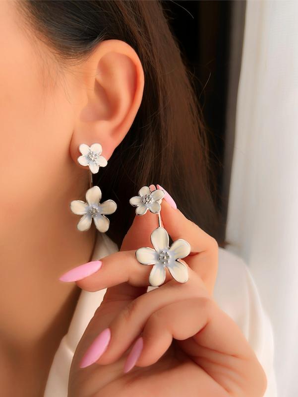 گوشواره بهاری آبی فشن