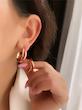 گوشواره حلقه ای ماتیکی ژوپینگ‌