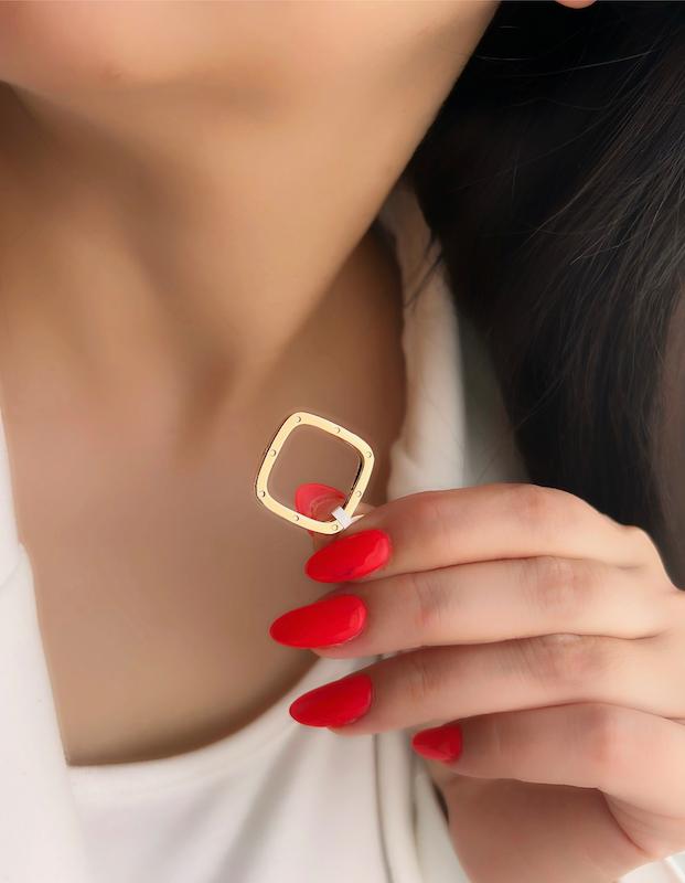 انگشتر مربعی نگیندار نلا ژوپینگ