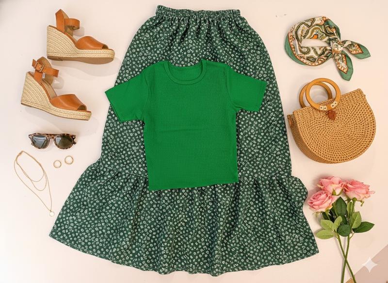 ست تیشرت و دامن ساناز 