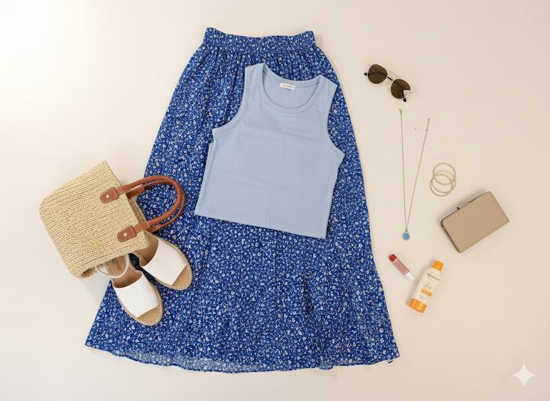 تاپ دامن نیلا ۲🩵