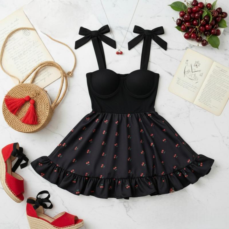 پیراهن آلبالو 🍒🎀