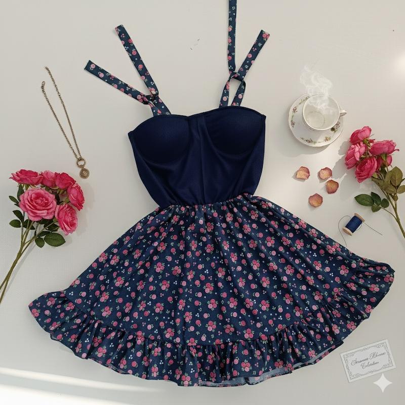 پیراهن سرمه ای 🌸