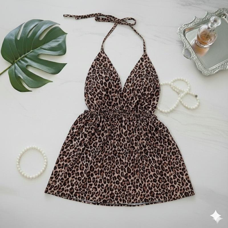 پیراهن کوتاه پلنگی ✨