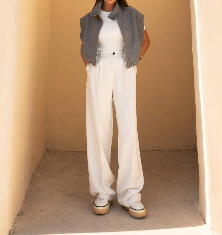 شلوار nila رنگ استخوانی 