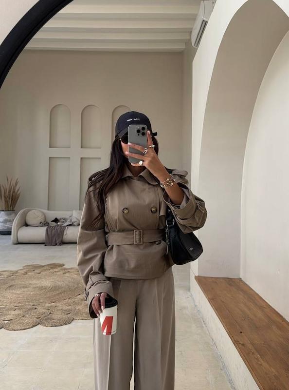 ترنچ کت cookie خاکی