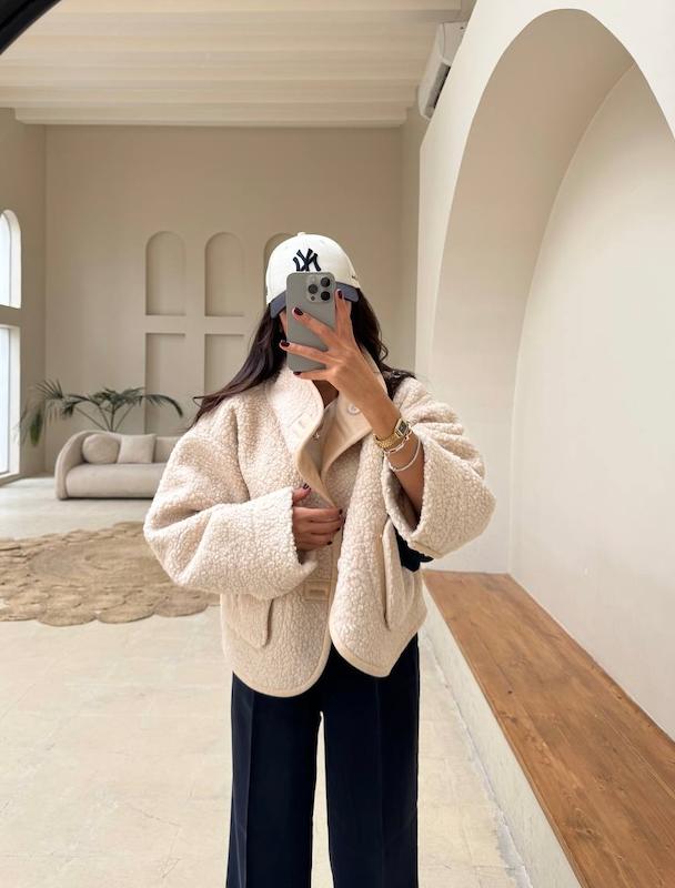 کت جیر دو رو کرم 