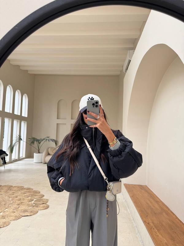 کاپشن puff سرمه ای تیره 