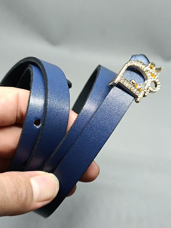 کمربند زنانه Dior سورمه ای1.5سانت
