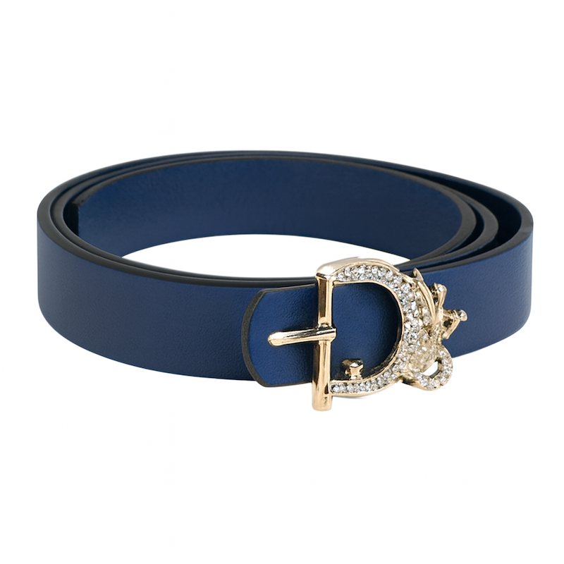 کمربند زنانه Dior سورمه ای1.5سانت