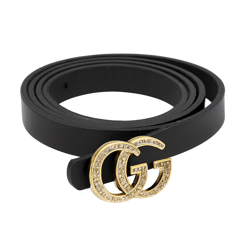 کمربند زنانه Gucci مشکی1.5سانت