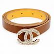 کمربند زنانه Chanel عسلی1.5سانت