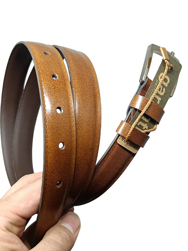 کمربند زنانه زبانه دار عسلی