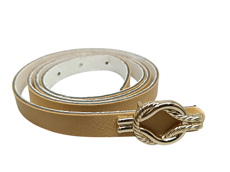 کمربند زنانه طنابی کرم 1.5سانت