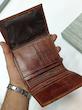 ست کیف پول و جاسوییچی چرم اصل Atrina