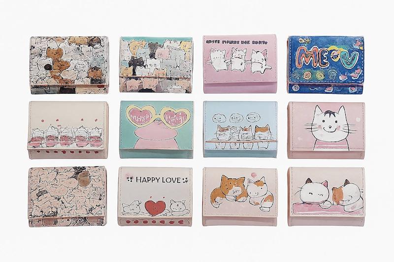 کیف پول دخترانه مدل CAT (بسته 12 عددی)