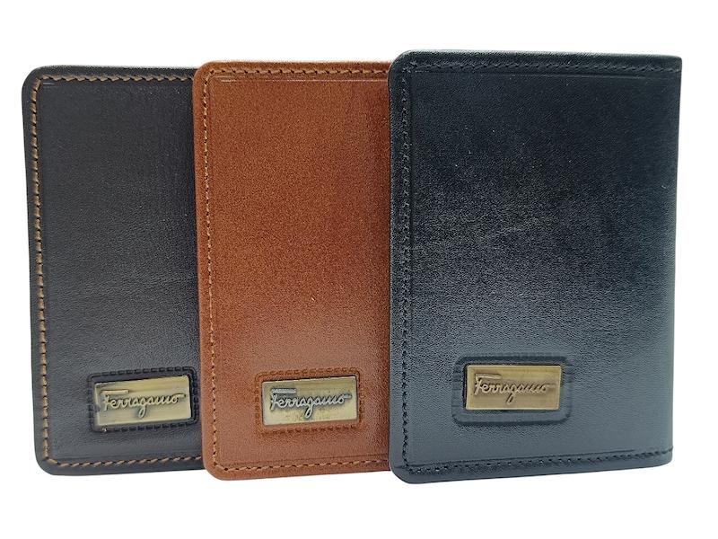 جا کارتی چرم طبیعی فراگامو (بسته 3 عددی)