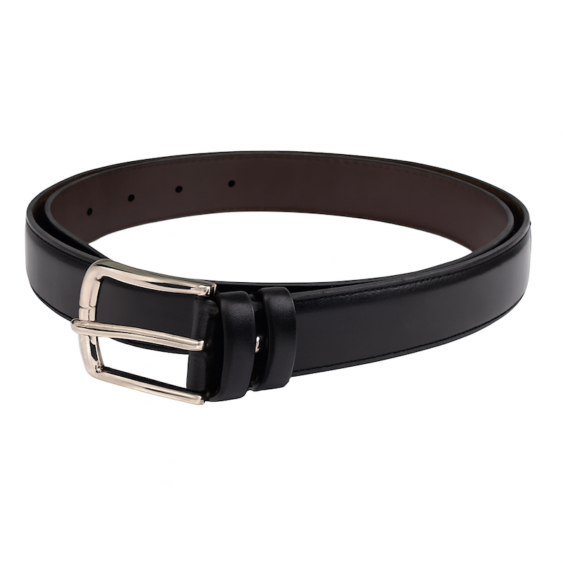 کمربند زنانه مشکی زبانه دار