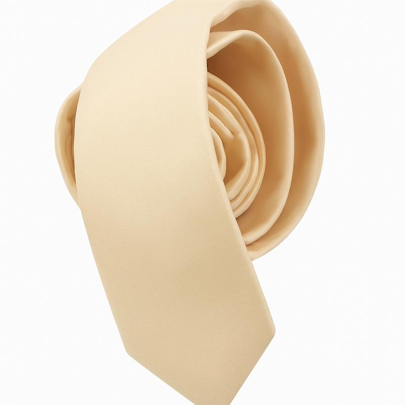 کراوات ساتن مردانه کرم