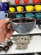 فنجان لاته آبی روستیک