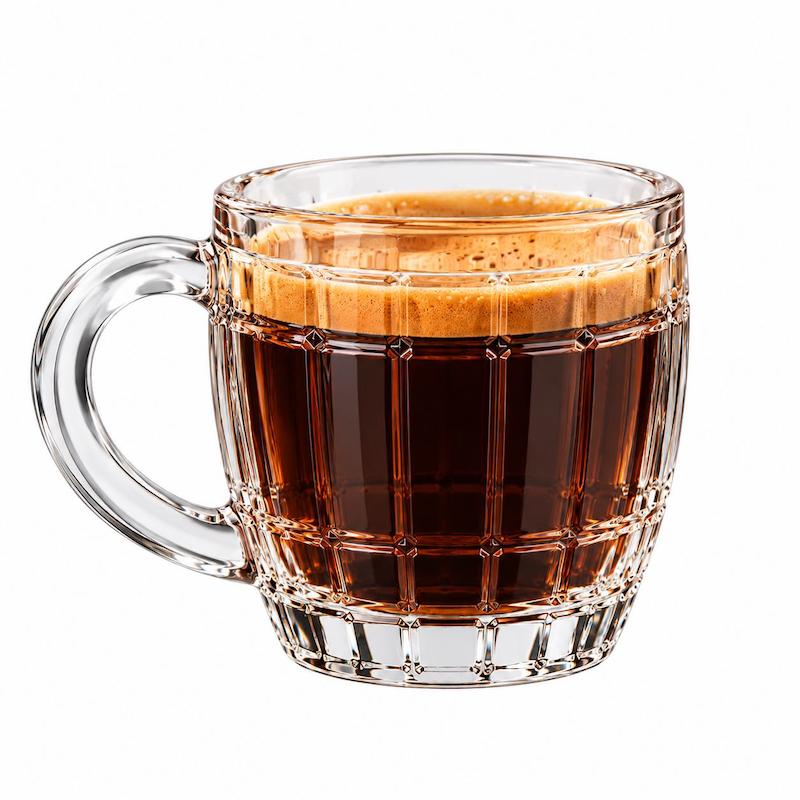 شات قهوه خوری ۶ عددی شیشه ای طرح بارل