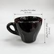 فنجان قهوه مدل کلاب هاوس مشکی براق