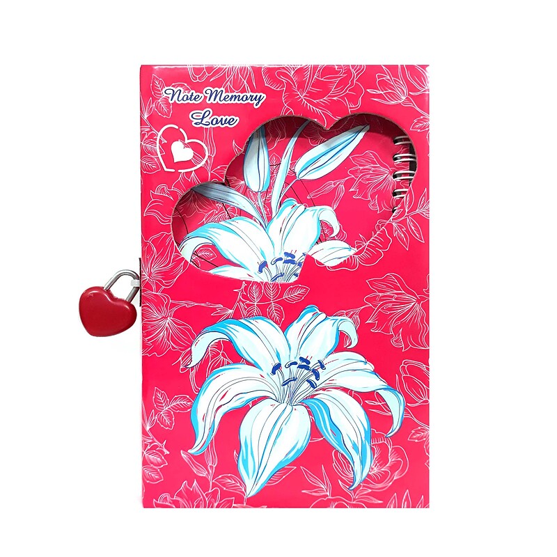 دفتر خاطرات سنجاقک طرح گل لیلیوم کد W01