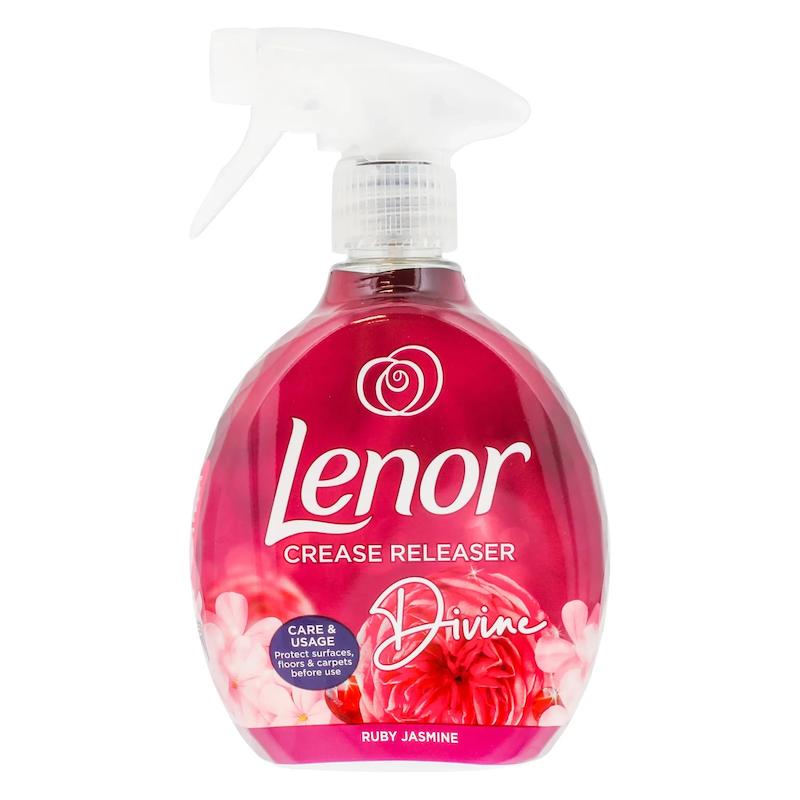 اسپری ضد چروک و خوشبو کننده لباس با رایحه یاسمن یاقوتی لنور lenor 500ml 