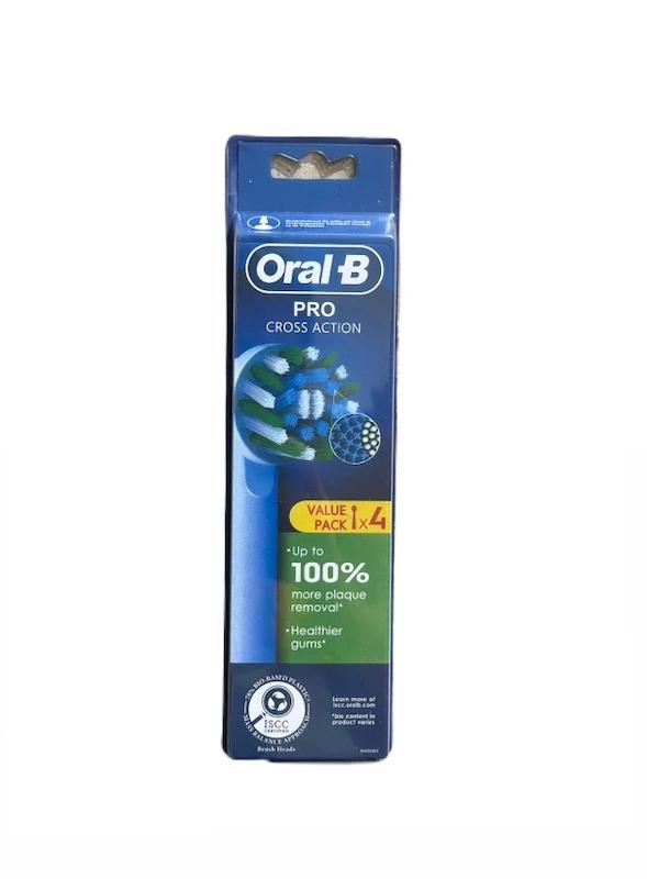 سری یدک مسواک برقی اورال-بی Oral B Cross action بسته 4 عددی