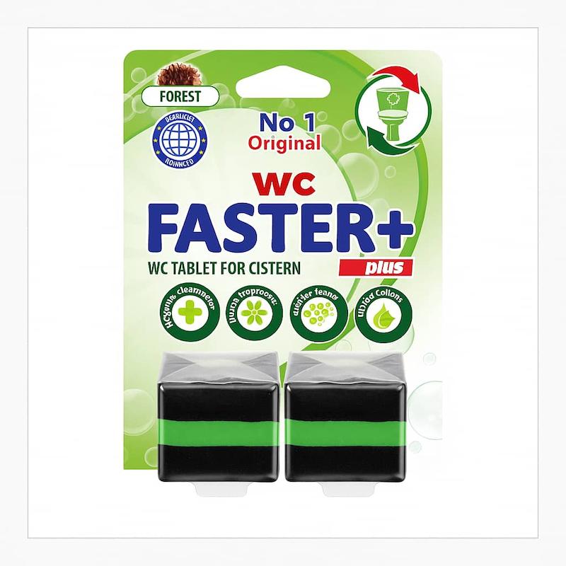 قرص خوشبو کننده مخزن توالت فرنگی رایحه کاجFaster بسته 2 عددی