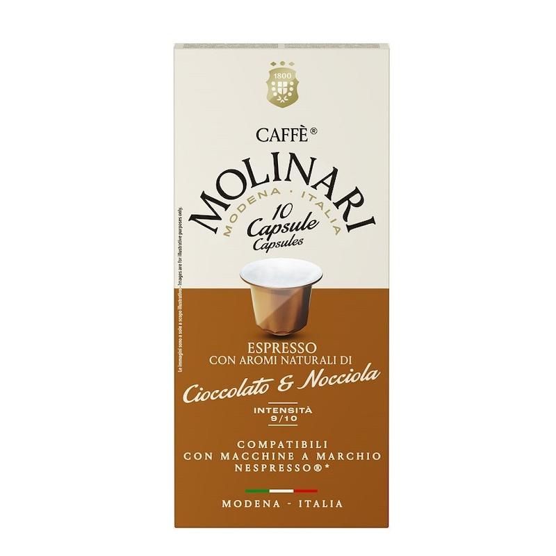 کپسول قهوه مولیناری با عطر شکلات و فندق بسته 10 عددی Molinari